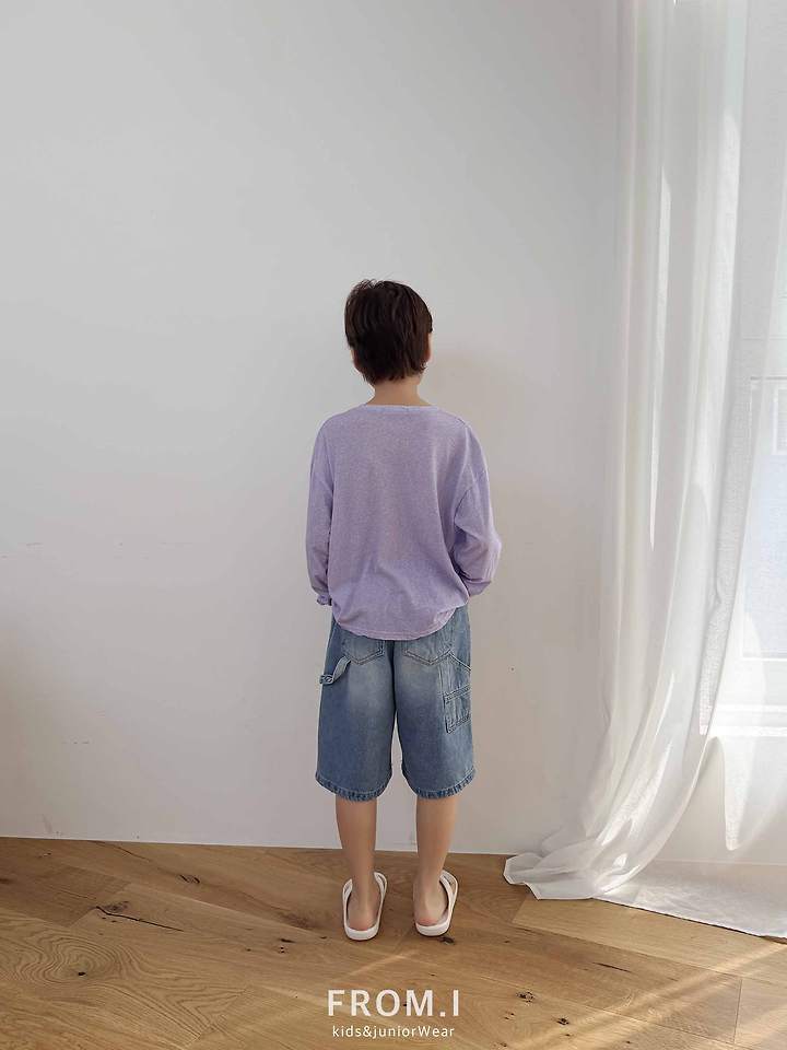 From I - Korean Children Fashion - #littlefashionista - Carpenter Half Denim Pants - 5