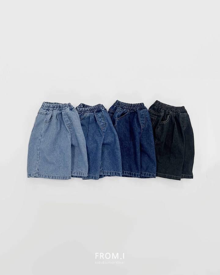 From I - Korean Children Fashion - #littlefashionista - Denim Bermuda Pants - 3