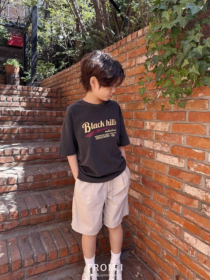 From I - Korean Children Fashion - #littlefashionista - Black Hill Tee - 7