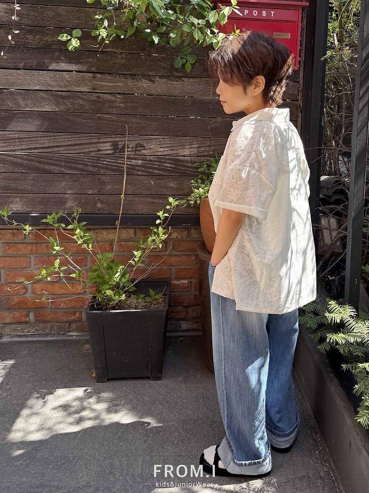 From I - Korean Children Fashion - #littlefashionista - Paisley Burnout Shirt - 12