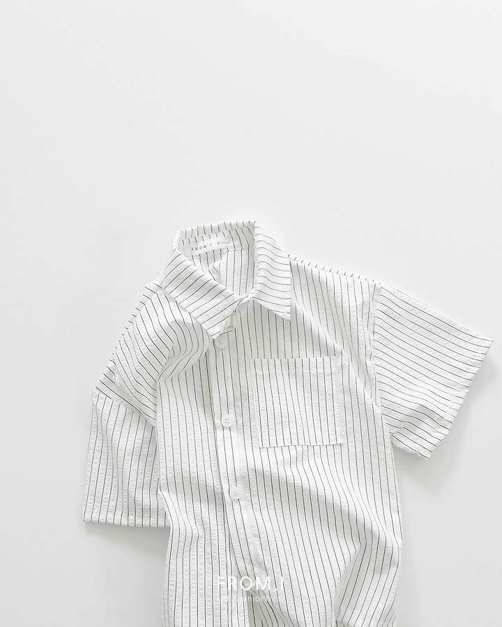 From I - Korean Children Fashion - #littlefashionista - Seersucker Shirt - 8