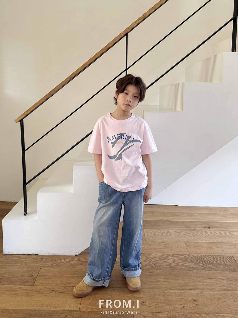 From I - Korean Children Fashion - #littlefashionista - Linen Roll-Up Denim Pants - 6