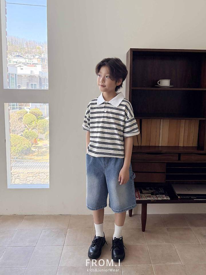 From I - Korean Children Fashion - #littlefashionista - Neo Collar Short Sleeve Tee - 10