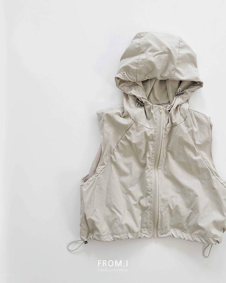 From I - Korean Children Fashion - #littlefashionista - Nylon Hood Vest Jacket - 8