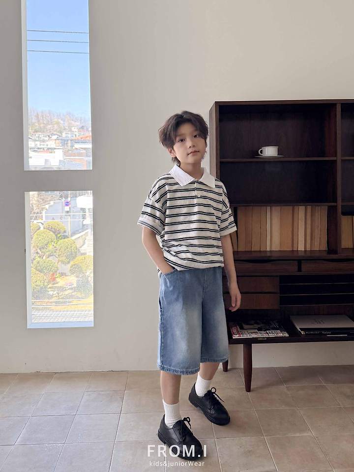 From I - Korean Children Fashion - #minifashionista - Neo Collar Short Sleeve Tee - 12