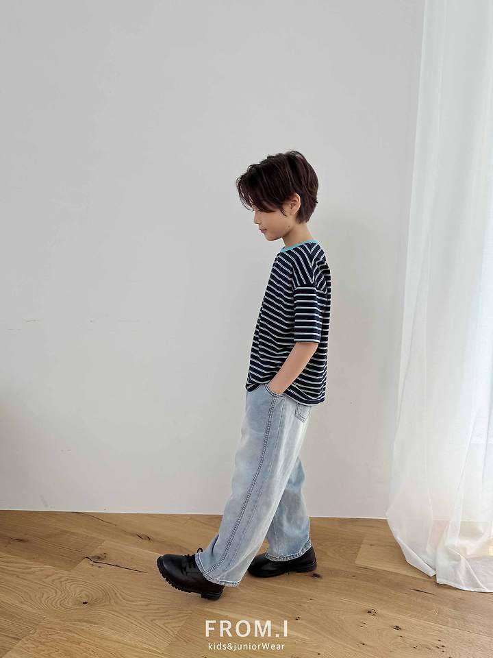From I - Korean Children Fashion - #stylishchildhood - Apple Striped Tee - 8