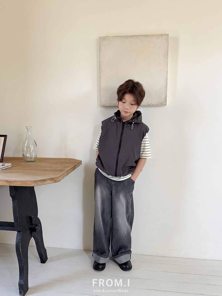 From I - Korean Children Fashion - #todddlerfashion - Nylon Hood Vest Jacket - 12