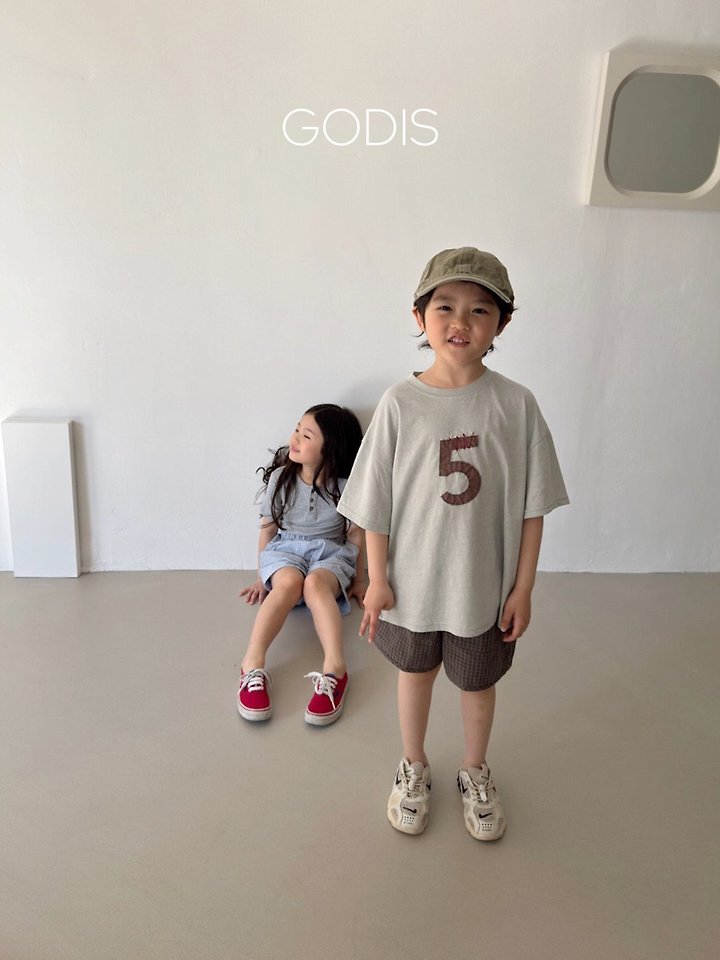 Godis - Korean Children Fashion - #Kfashion4kids - Check Shorts - 5