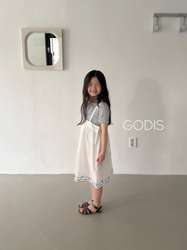 Godis - Korean Children Fashion - #kidzfashiontrend - Clean Embroidered One-piece - 4