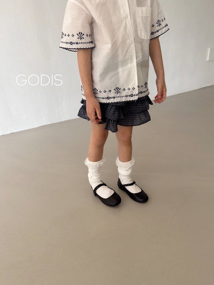 Godis - Korean Children Fashion - #childofig - Clean Embroidered Shirt - 8
