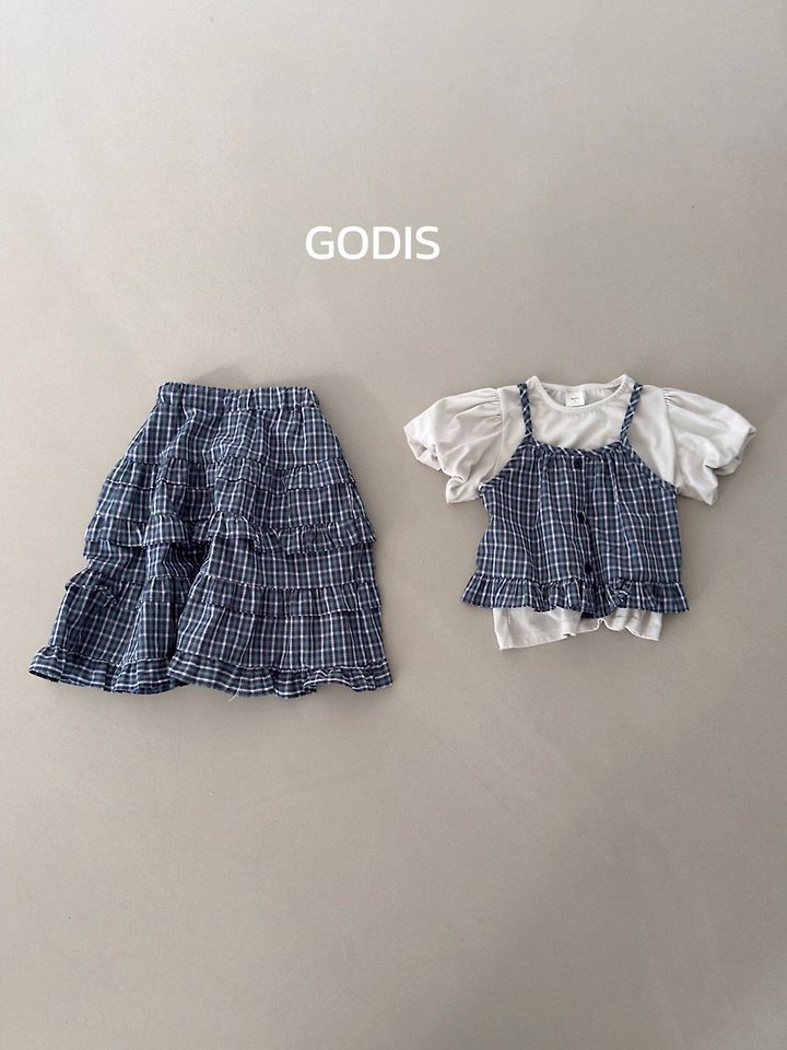 Godis - Korean Children Fashion - #childofig - Check Sleeveless Blouse - 6