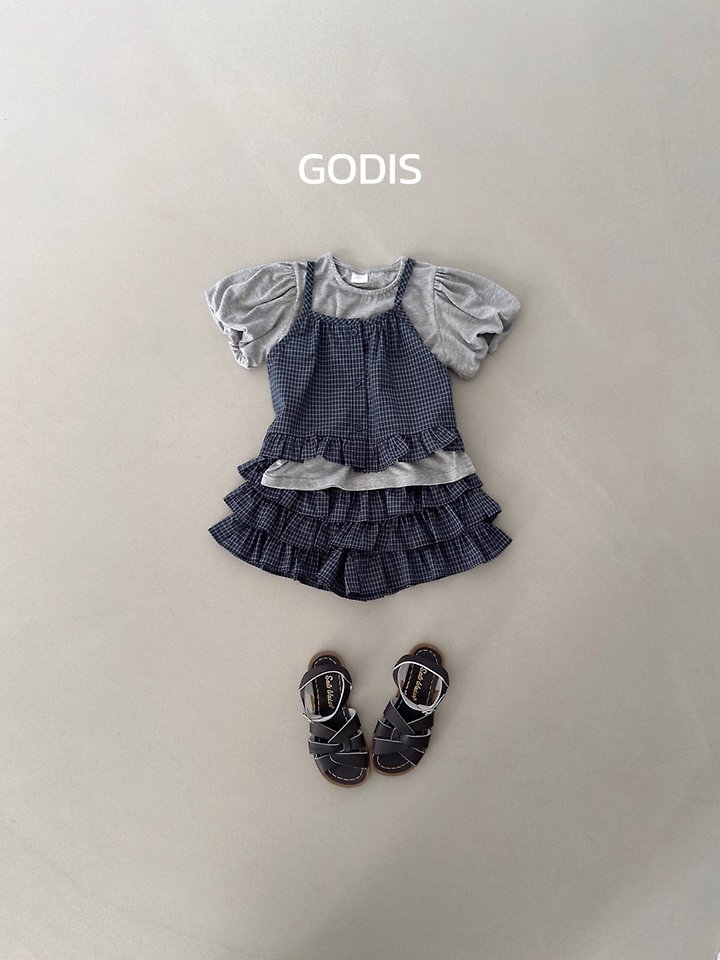 Godis - Korean Children Fashion - #childofig - Check Sleeveless Blouse - 7