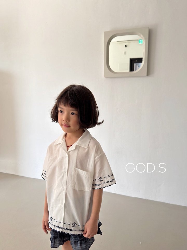 Godis - Korean Children Fashion - #childrensboutique - Clean Embroidered Shirt - 9
