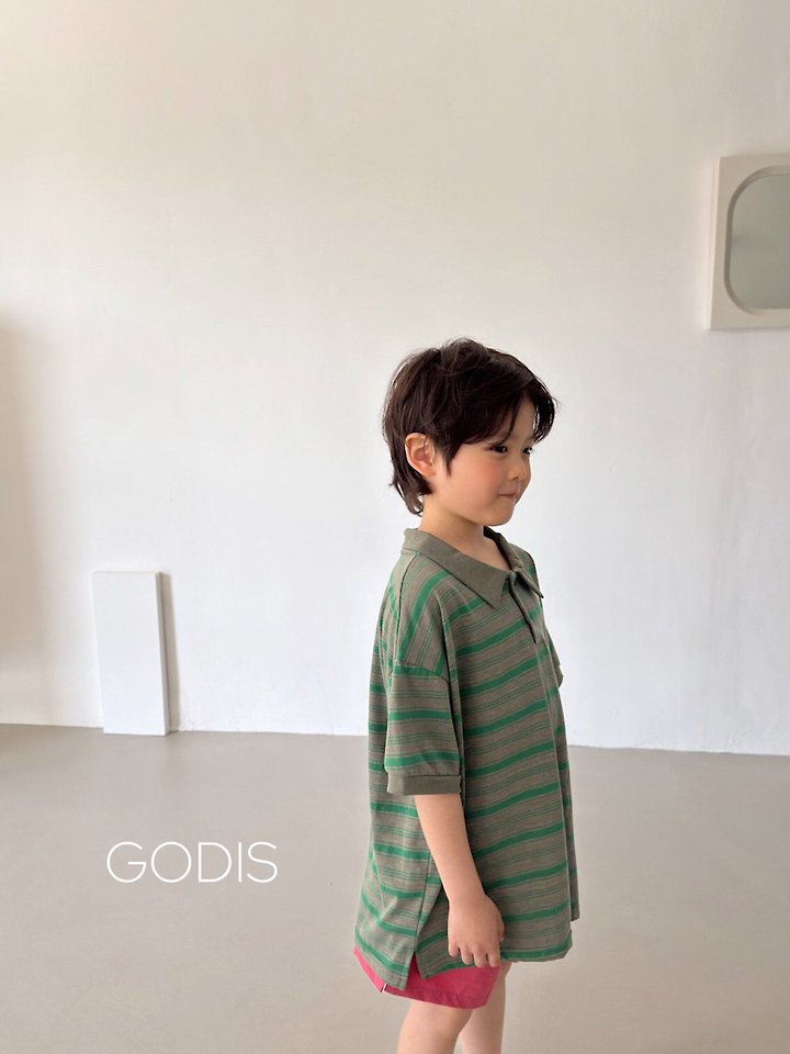 Godis - Korean Children Fashion - #kidsshorts - Retro Collar Tee - 12