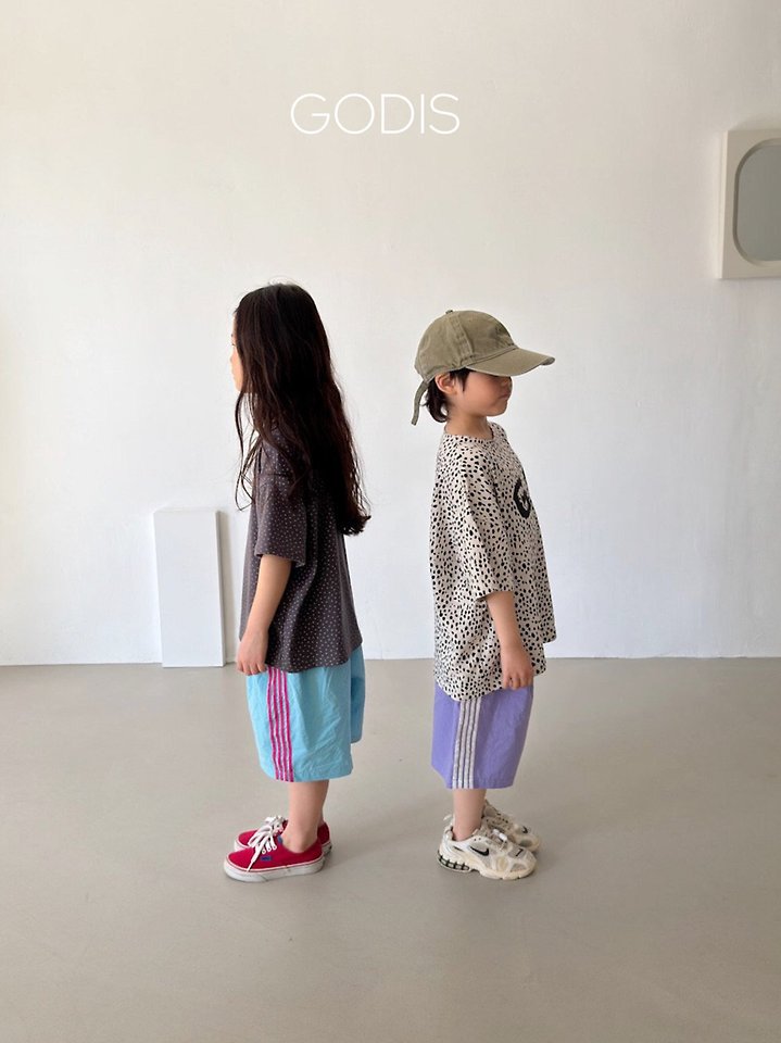 Godis - Korean Children Fashion - #kidsshorts - 4-Line Track Shorts - 7