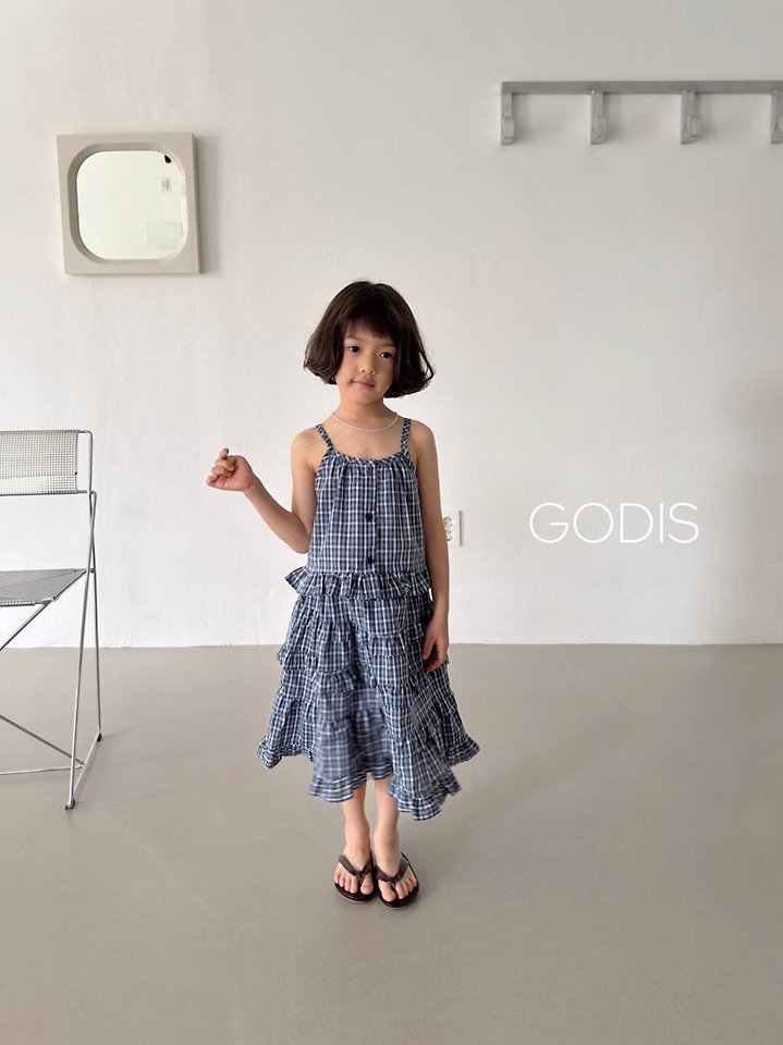 Godis - Korean Children Fashion - #kidsshorts - Check Sleeveless Blouse - 12