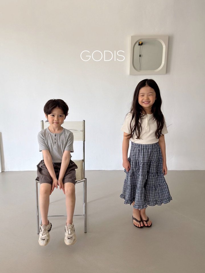 Godis - Korean Children Fashion - #kidsshorts - Ribbed Button Top - 5