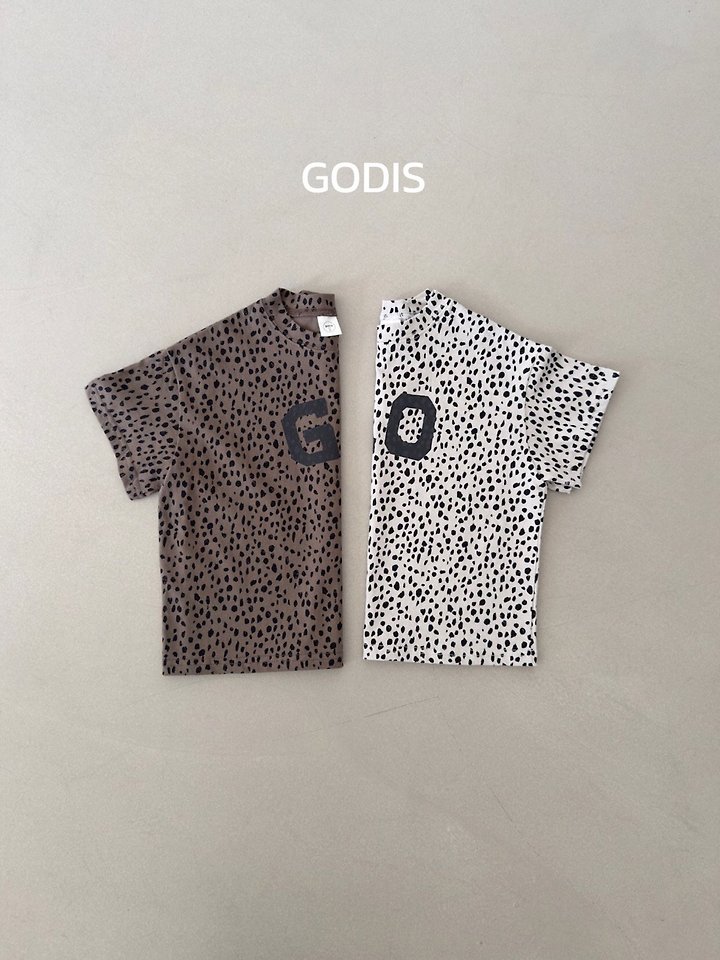 Godis - Korean Children Fashion - #kidsshorts - Leopard Print GO Tee - 4