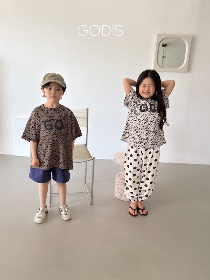 Godis - Korean Children Fashion - #magicofchildhood - Leopard Print GO Tee - 8