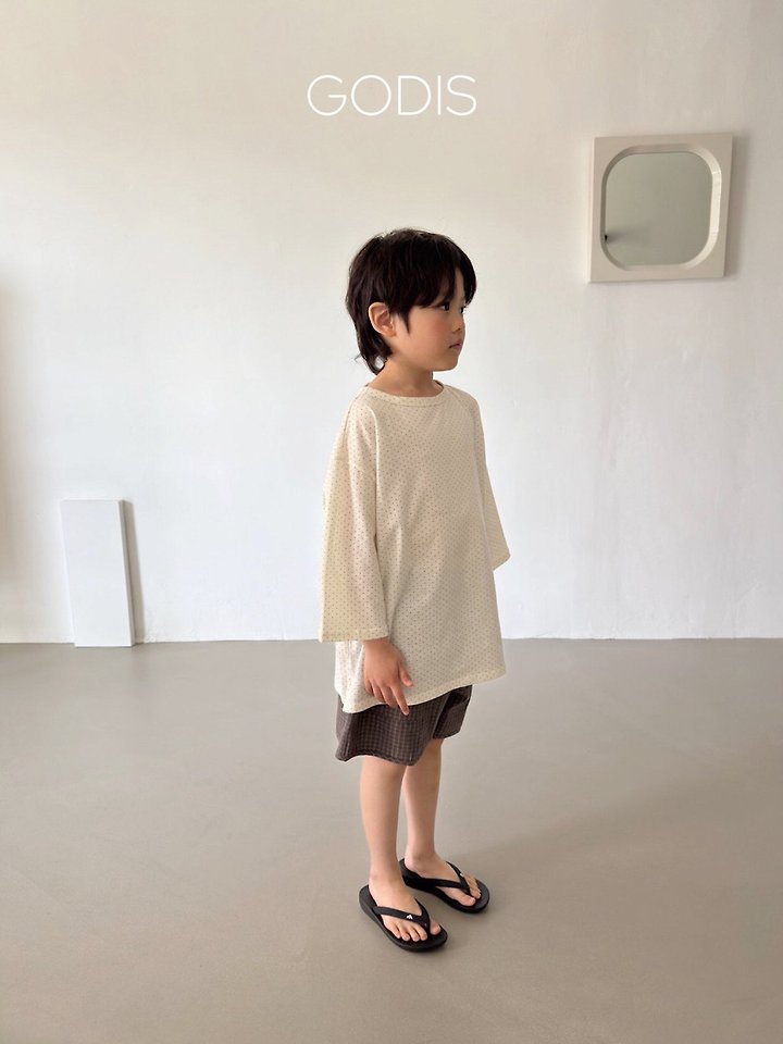 Godis - Korean Children Fashion - #minifashionista - Dot Embroidered Tee - 11