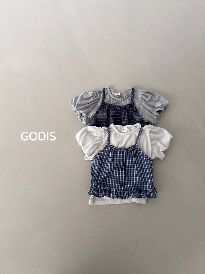 Godis - Korean Children Fashion - #prettylittlegirls - Check Sleeveless Blouse - 5