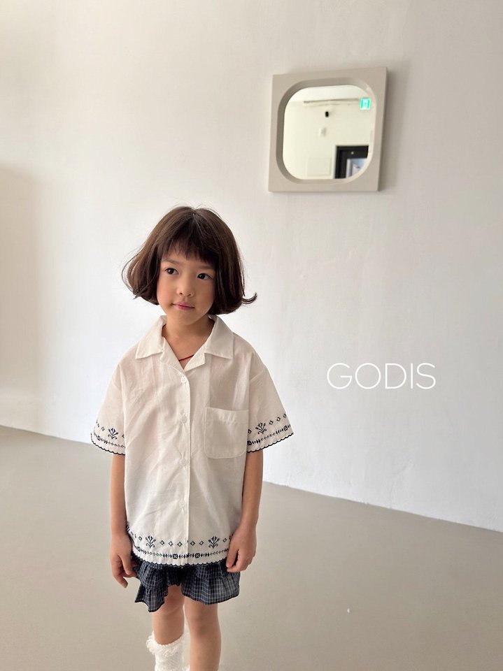 Godis - Korean Children Fashion - #stylishchildhood - Clean Embroidered Shirt - 7