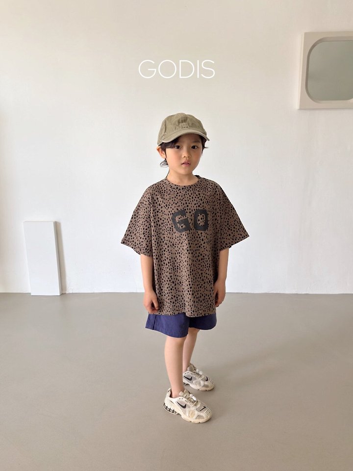 Godis - Korean Children Fashion - #toddlerclothing - Leopard Print GO Tee - 12