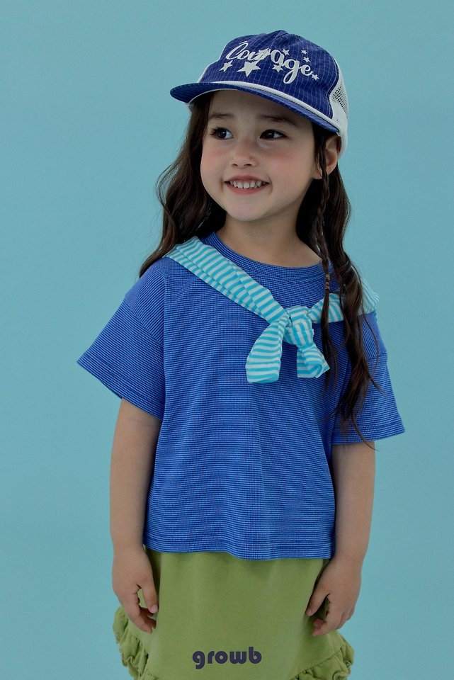 Grow B - Korean Children Fashion - #kidzfashiontrend - Thin Line Tee - 4