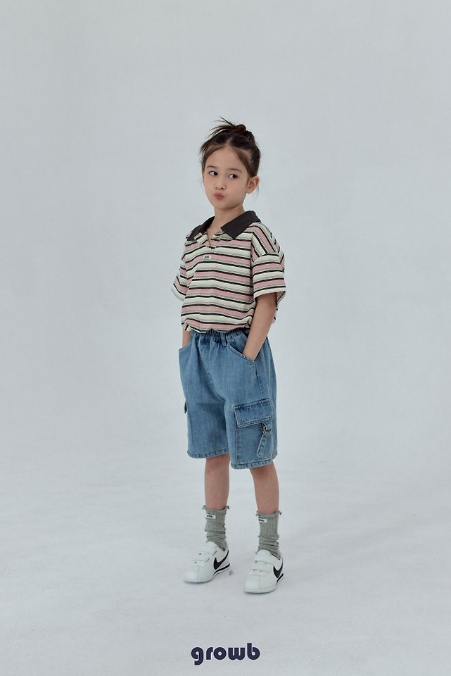 Grow B - Korean Children Fashion - #Kfashion4kids - Track Collar Tee - 3