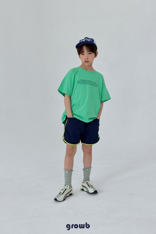 Grow B - Korean Children Fashion - #childofig - Font Tee - 5