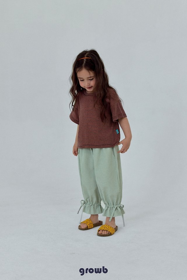 Grow B - Korean Children Fashion - #childofig - Thin Line Tee - 10