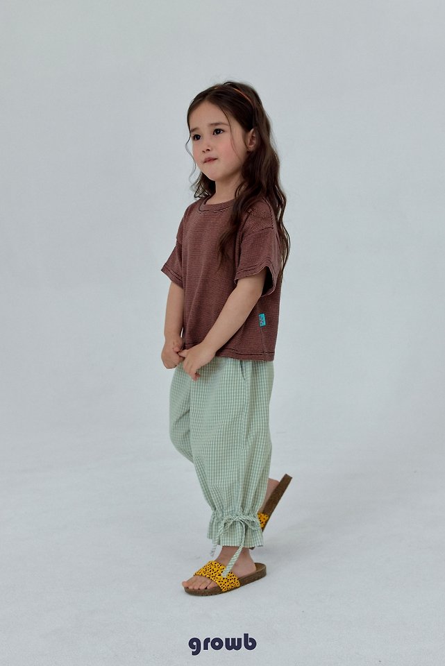 Grow B - Korean Children Fashion - #childofig - Thin Line Tee - 9