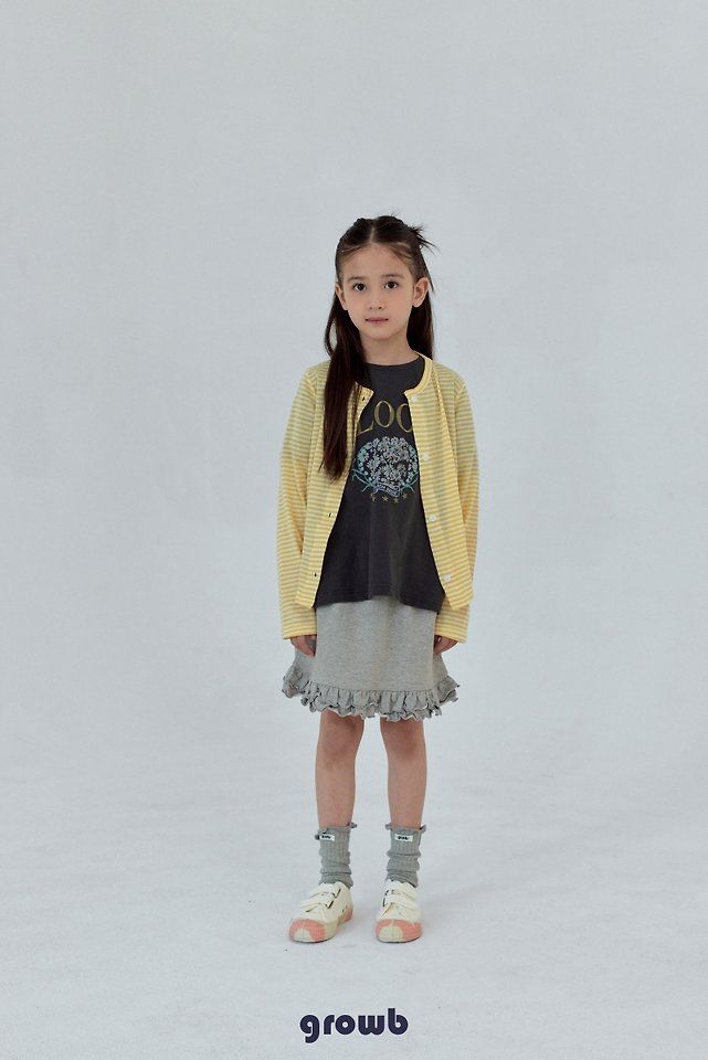 Grow B - Korean Children Fashion - #childofig - Ruffle Sweat Skirt - 3
