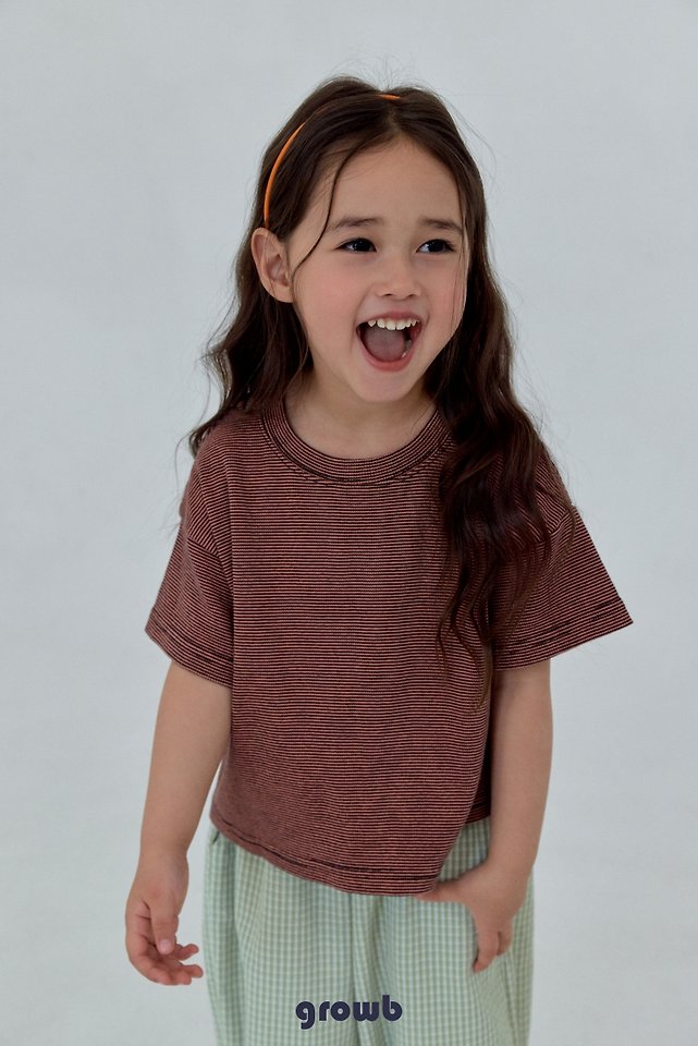 Grow B - Korean Children Fashion - #childrensboutique - Thin Line Tee - 11