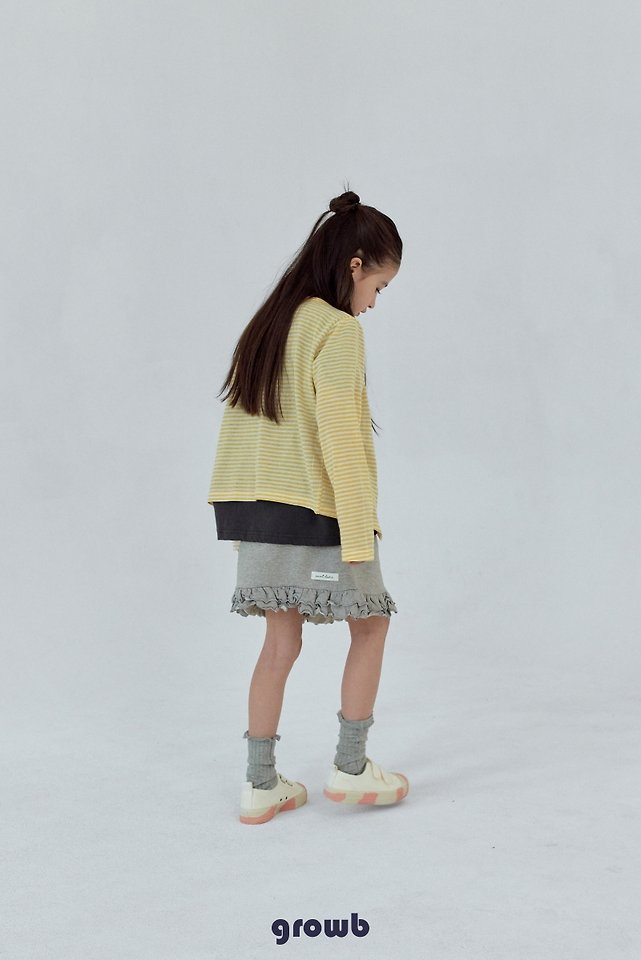 Grow B - Korean Children Fashion - #childofig - Ruffle Sweat Skirt - 4
