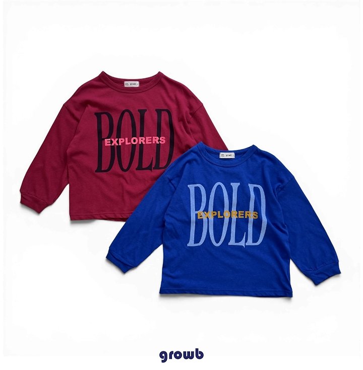 Grow B - Korean Children Fashion - #designkidswear - Bold Tee