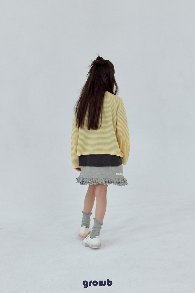Grow B - Korean Children Fashion - #designkidswear - Ruffle Sweat Skirt - 5