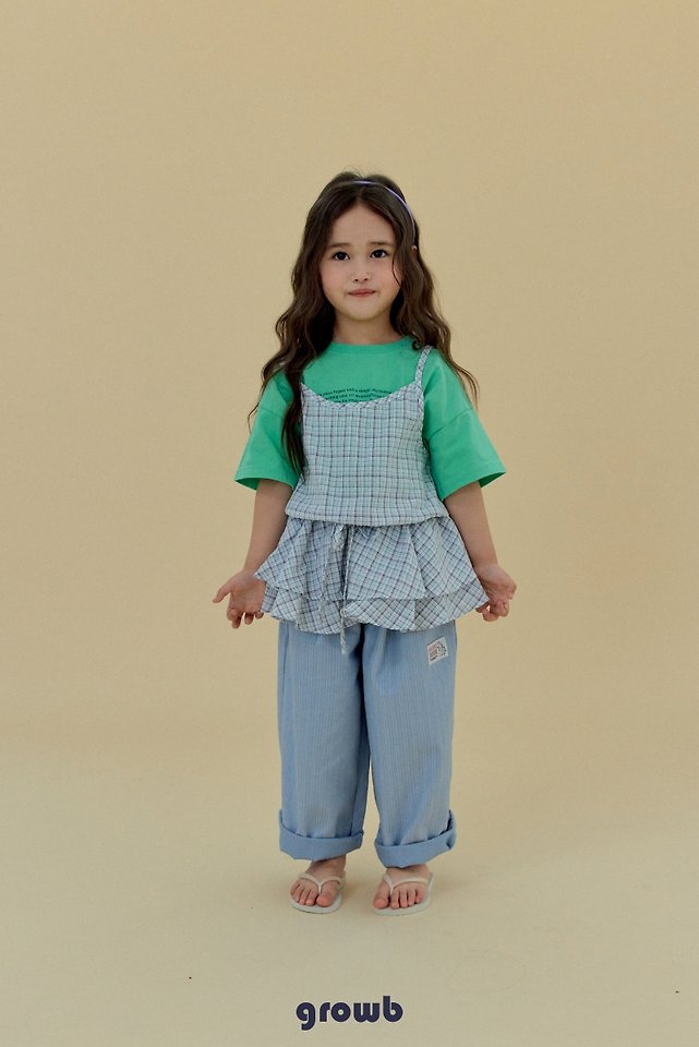 Grow B - Korean Children Fashion - #fashionkids - Coco One-piece (Check) - 8