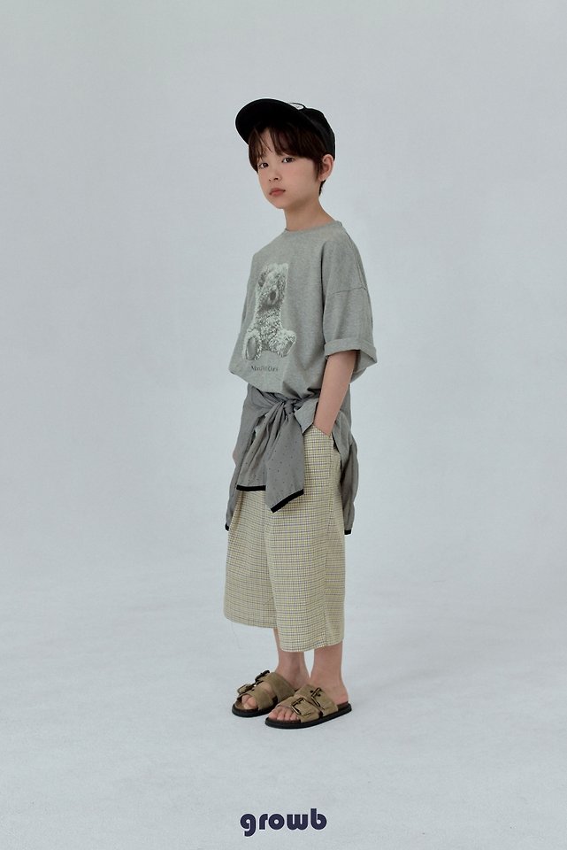 Grow B - Korean Children Fashion - #kidsshorts - Holo Bear Tee - 8