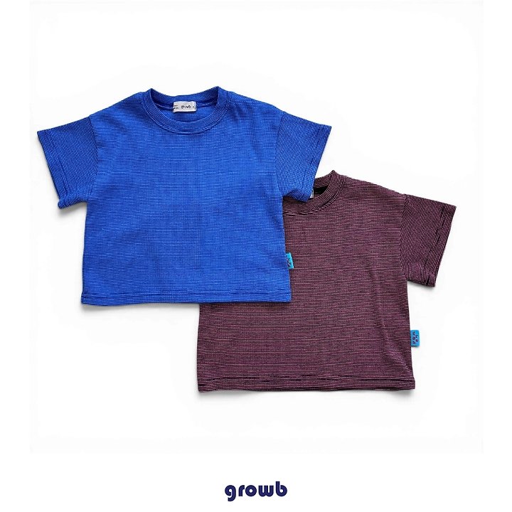 Grow B - Korean Children Fashion - #kidsshorts - Thin Line Tee