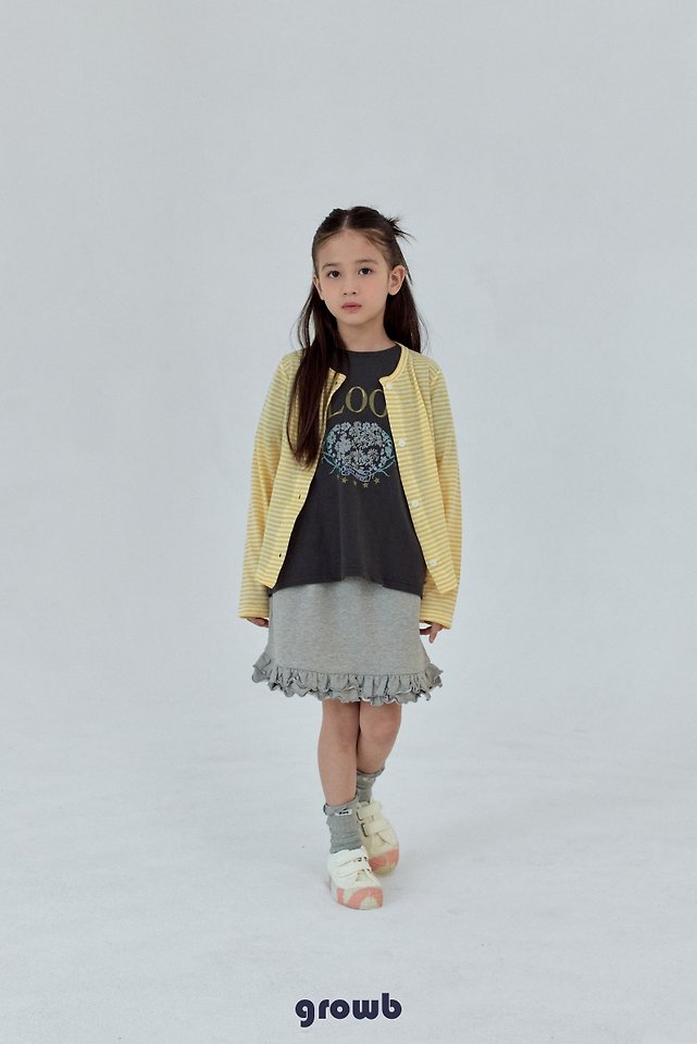 Grow B - Korean Children Fashion - #kidsshorts - Ruffle Sweat Skirt - 8