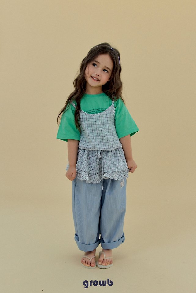 Grow B - Korean Children Fashion - #kidsstore - Coco One-piece (Check) - 10