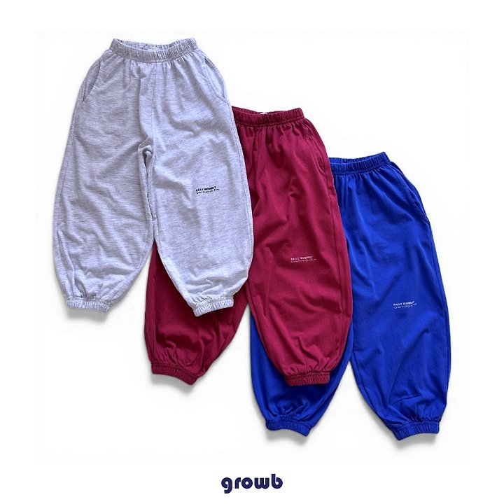 Grow B - Korean Children Fashion - #kidzfashiontrend - Moment Jogger Pants