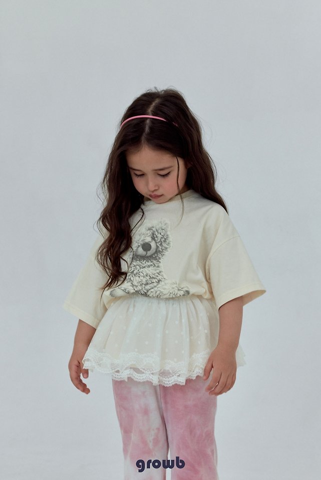 Grow B - Korean Children Fashion - #littlefashionista - Holo Bear Tee - 12