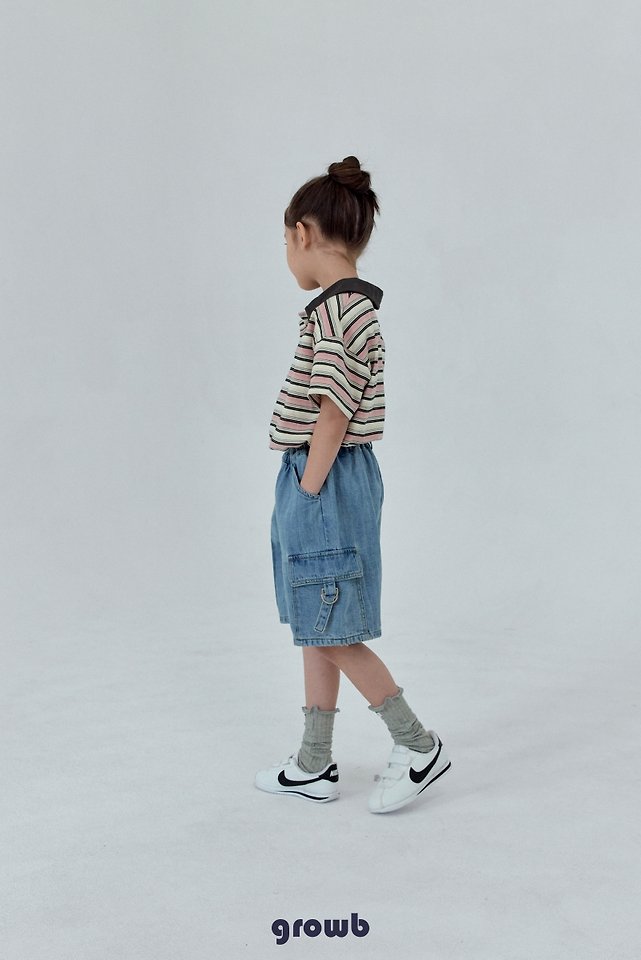 Grow B - Korean Children Fashion - #Kfashion4kids - Track Collar Tee - 4