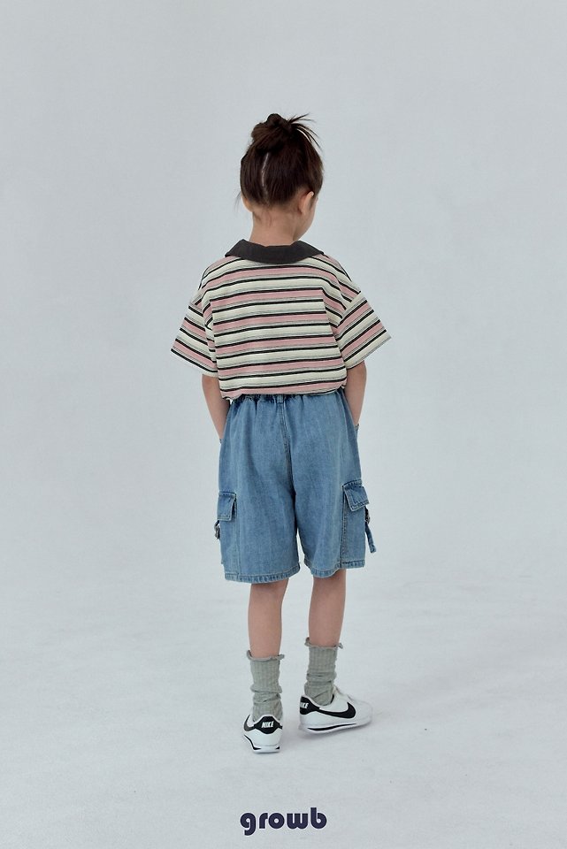 Grow B - Korean Children Fashion - #magicofchildhood - Track Collar Tee - 5