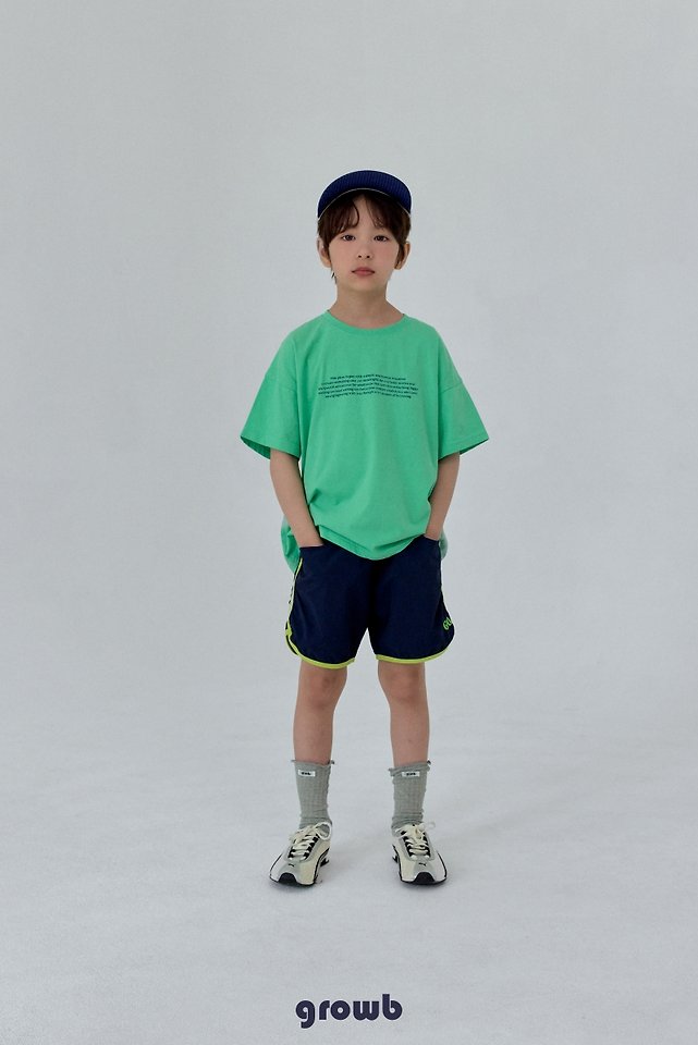 Grow B - Korean Children Fashion - #toddlerclothing - Font Tee - 4