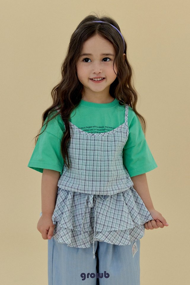 Grow B - Korean Children Fashion - #toddlerclothing - Coco One-piece (Check) - 2