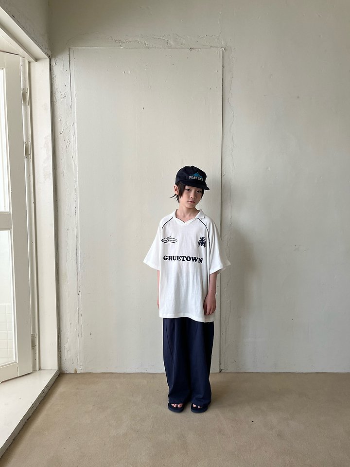 Grue Baba - Korean Children Fashion - #kidsshorts - Pocari Collared Tee - 4