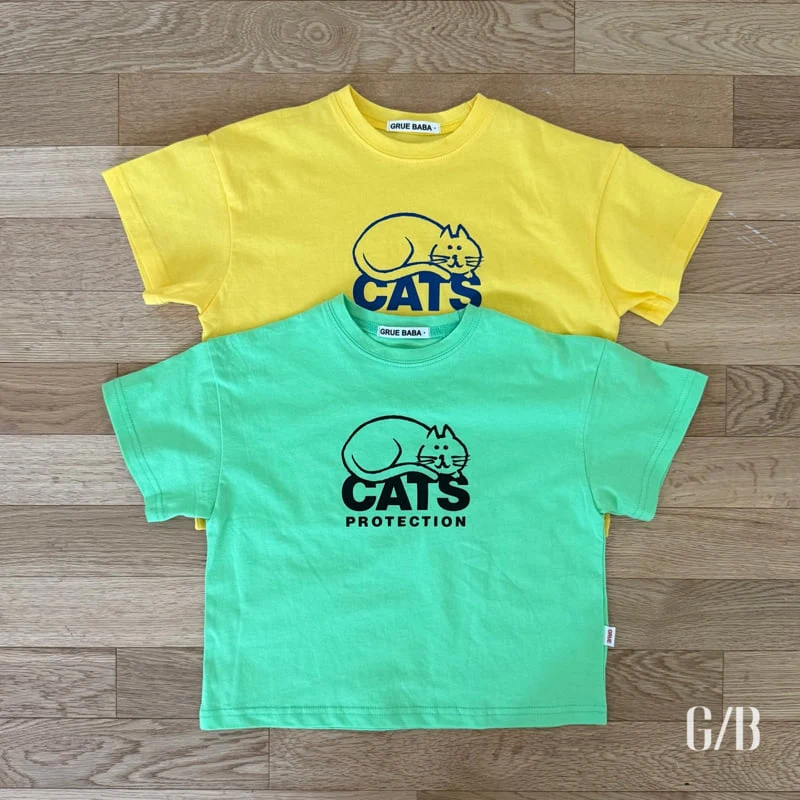 Grue Baba - Korean Children Fashion - #kidsstore - Cats Tee